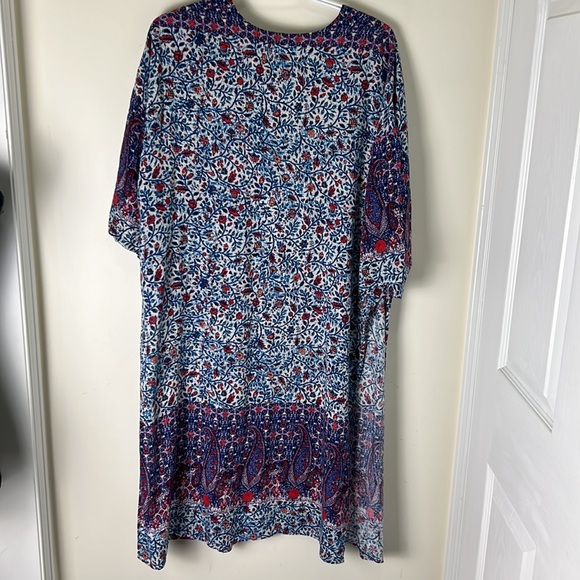 Revamped Boho Parsley Maxi Slit Kimono Duster Size Medium - Picture 13 of 14